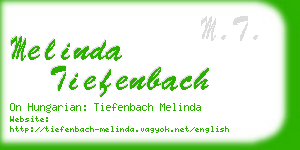 melinda tiefenbach business card